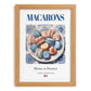Macarons – French Dessert Dish, Fine Dining Restaurant Wall Art, set in oak frame