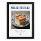 Mille-feuille – French Dessert Dish, Bistro Painting, in sleek black frame