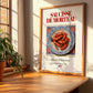 Saucisse de Morteau – French Meat Dish, Fine Dining Restaurant Poster, no-text version framed in wood