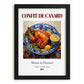 Confit de canard – French Meat Dish, Farmhouse Kitchen Wall Decor, in sleek black frame