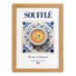 Soufflé – French Dish, Brasserie Print, set in oak frame