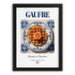Gaufre – French Dessert Dish, Farmhouse Kitchen Print, in sleek black frame