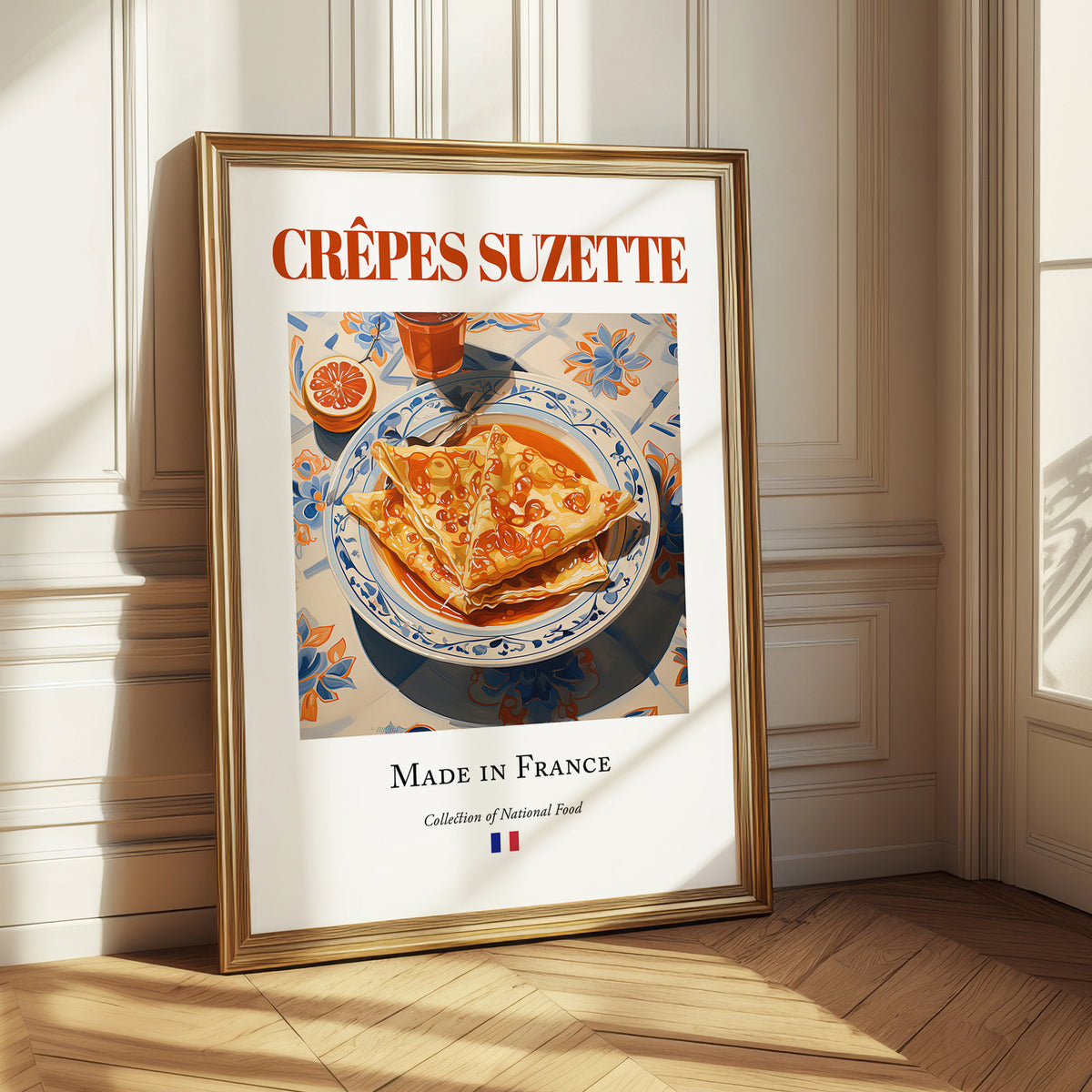 Crêpes Suzette – French Dessert Dish, Farmhouse Kitchen Still Life