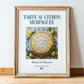 Lemon Meringue Pie – French Dessert Dish, Restaurant Poster, in wooden frame leaning on the floor