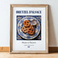 Bretzel d'Alsace – French Bread Dish, Fine Dining Restaurant Painting, in wooden frame leaning on the floor