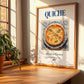 Quiche – French Dish, Bistro Wall Art, no-text version framed in wood
