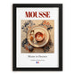 Mousse – French Dish, Tavern Wall Art, in sleek black frame