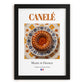 Canelé – French Dessert Dish, Food Bar Print, in sleek black frame