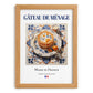 Gâteau de ménage – French Dish, Food Bar Wall Decor, set in oak frame