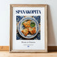 Spanakopita – Greek Dish, Restaurant Wall Decor, in wooden frame leaning on the floor