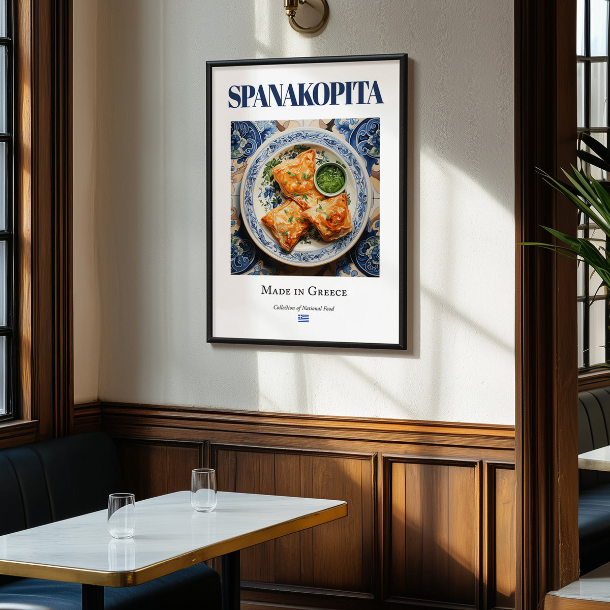 Spanakopita – Greek Dish, Restaurant Wall Decor, clean layout with no caption