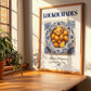 Loukoumades – Greek Dessert Dish, Farmhouse Kitchen Wall Decor, no-text version framed in wood