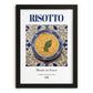 Risotto – Italian Rice Dish, Bistro Wall Art, in sleek black frame