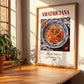 Amatriciana – Italian Pasta, Ristorante Print, no-text version framed in wood