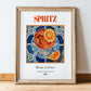 Spritz – Italian Cocktail Drink, Hotel Lobby Poster, in wooden frame leaning on the floor