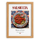 Salsiccia – Italian Meat Dish, Restaurant Print, set in oak frame