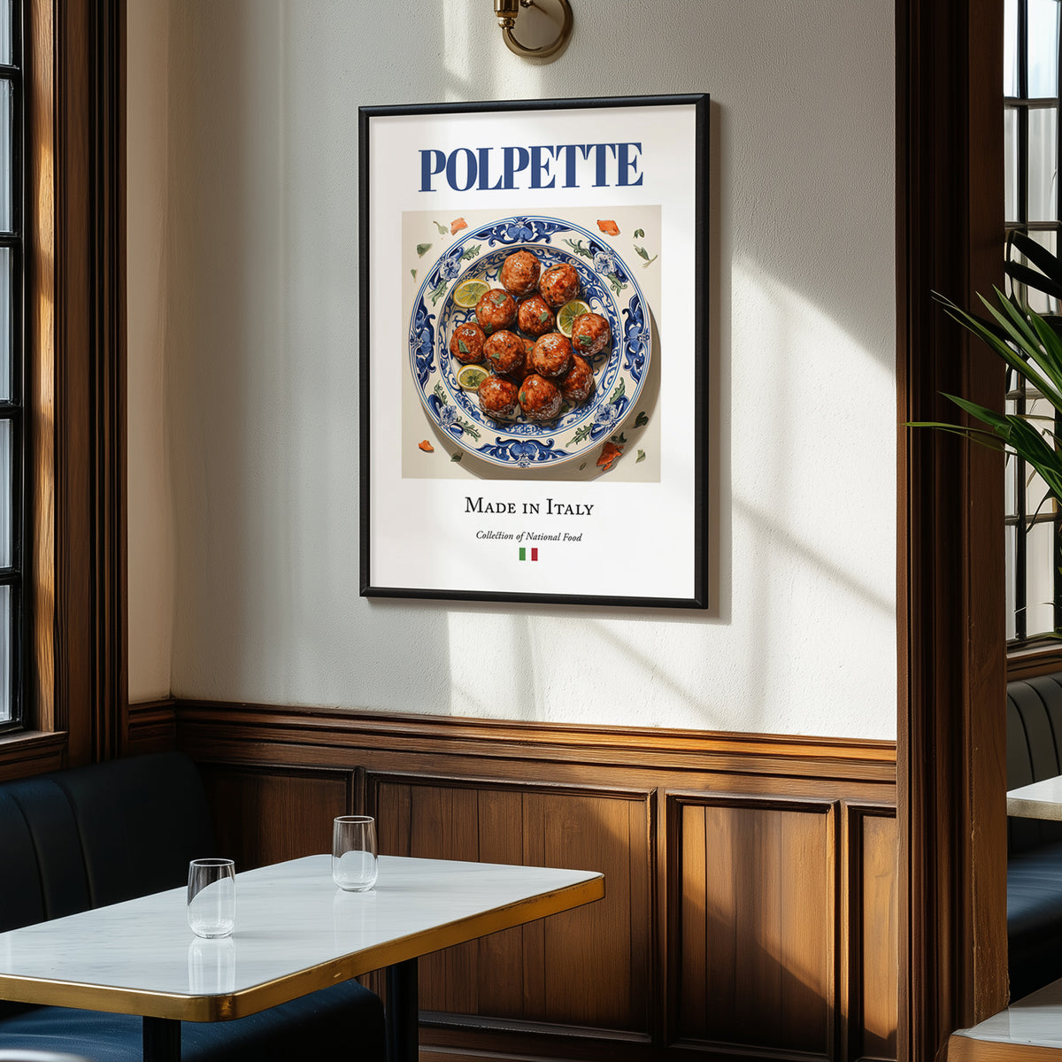 Polpette – Italian Meat Dish, Tavern Wall Decor, clean layout with no caption
