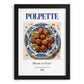 Polpette – Italian Meat Dish, Tavern Wall Decor, in sleek black frame