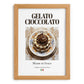 Gelato cioccolato – Italian Dessert Dish, Bistro Painting, set in oak frame