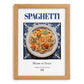 Spaghetti – Italian Pasta, Trattoria Wall Art, set in oak frame
