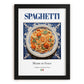 Spaghetti – Italian Pasta, Trattoria Wall Art, in sleek black frame