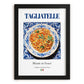 Tagliatelle – Italian Pasta, Trattoria Print, in sleek black frame