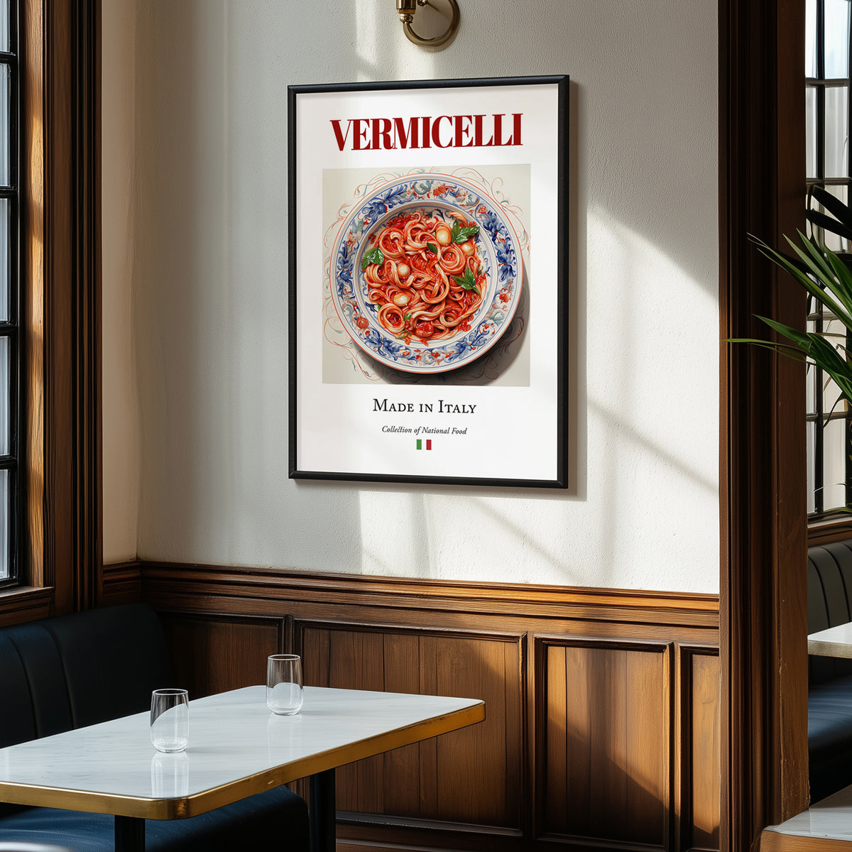 Vermicelli – Italian Pasta, Osteria Print, clean layout with no caption