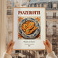 Panzerotti – Italian Dish, Farmhouse Kitchen Poster, styled in a charming Paris street view
