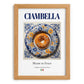 Ciambella – Italian Dessert Dish, Farmhouse Kitchen Wall Art, set in oak frame