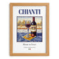 Chianti – Italian Red Wine, Wine Bar Poster, set in oak frame
