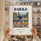 Barolo – Italian Red Wine, Wine Bar Painting, styled in a charming Paris street view