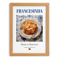 Francesinha – Portuguese Dish, Food Bar Print, set in oak frame