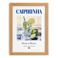 Caipirinha – Brazilian Cocktail Drink, Hotel Lobby Still Life, set in oak frame