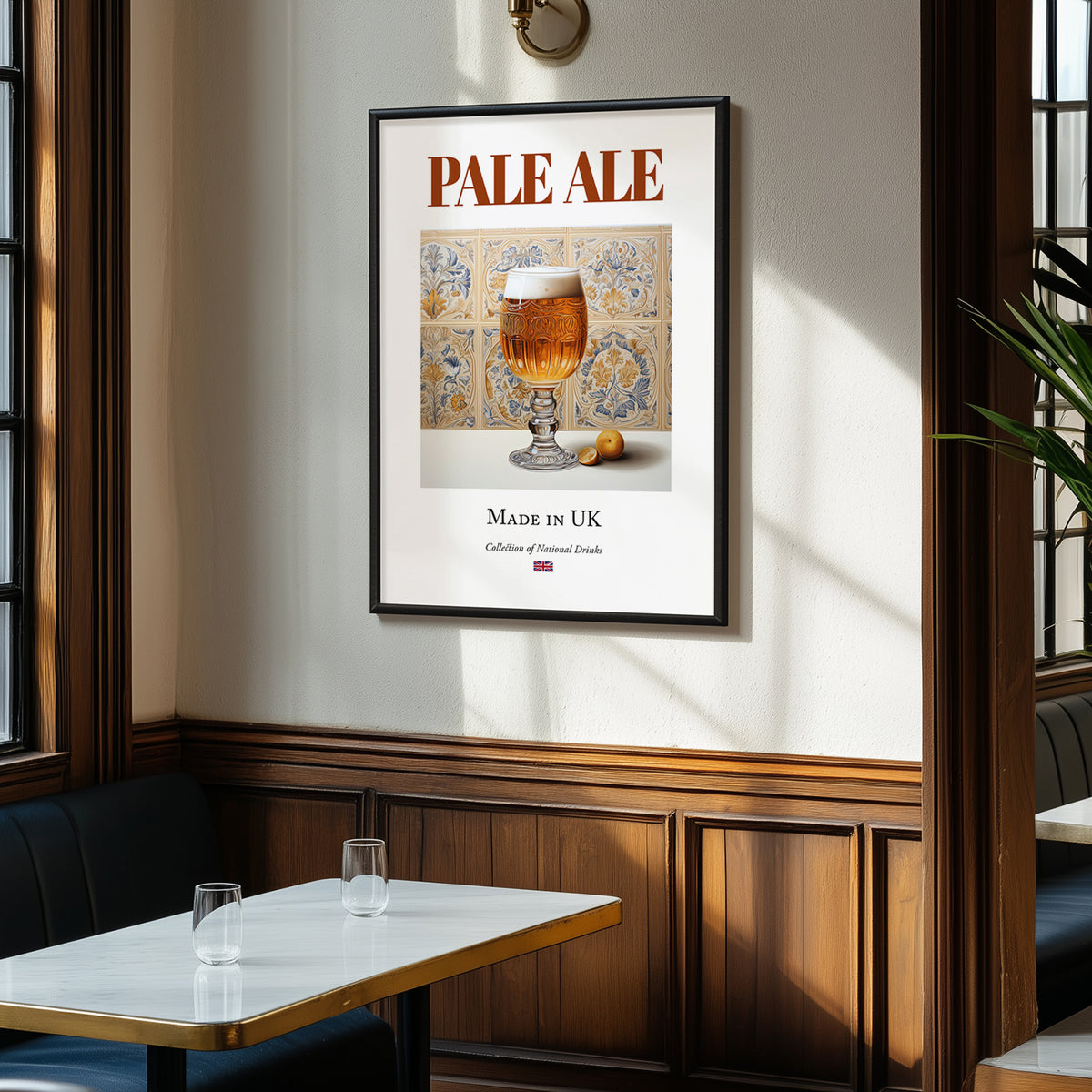Pale Ale – English Beer, Gastropub Wall Art, clean layout with no caption