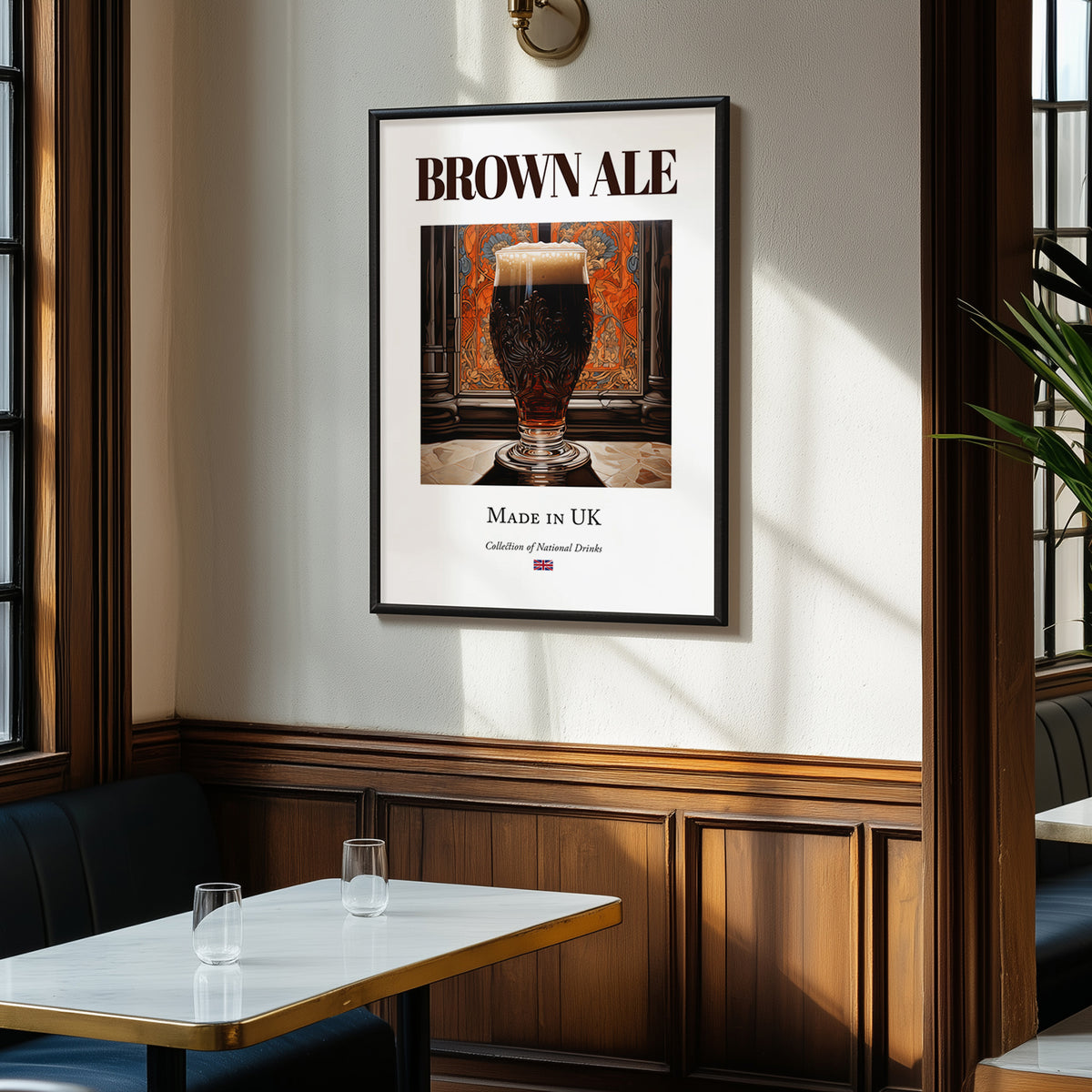 Brown Ale – English Beer, Gastropub Still Life, clean layout with no caption