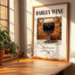 Barley Wine – English Beer, Sports Bar Poster, no-text version framed in wood