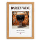 Barley Wine – English Beer, Sports Bar Poster, set in oak frame
