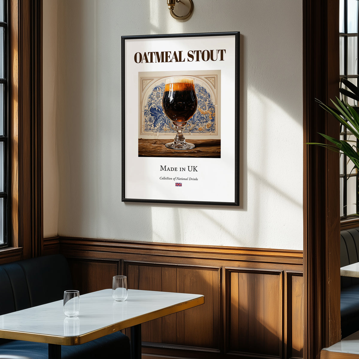 Oatmeal Stout – English Beer, Brauhaus Art, clean layout with no caption