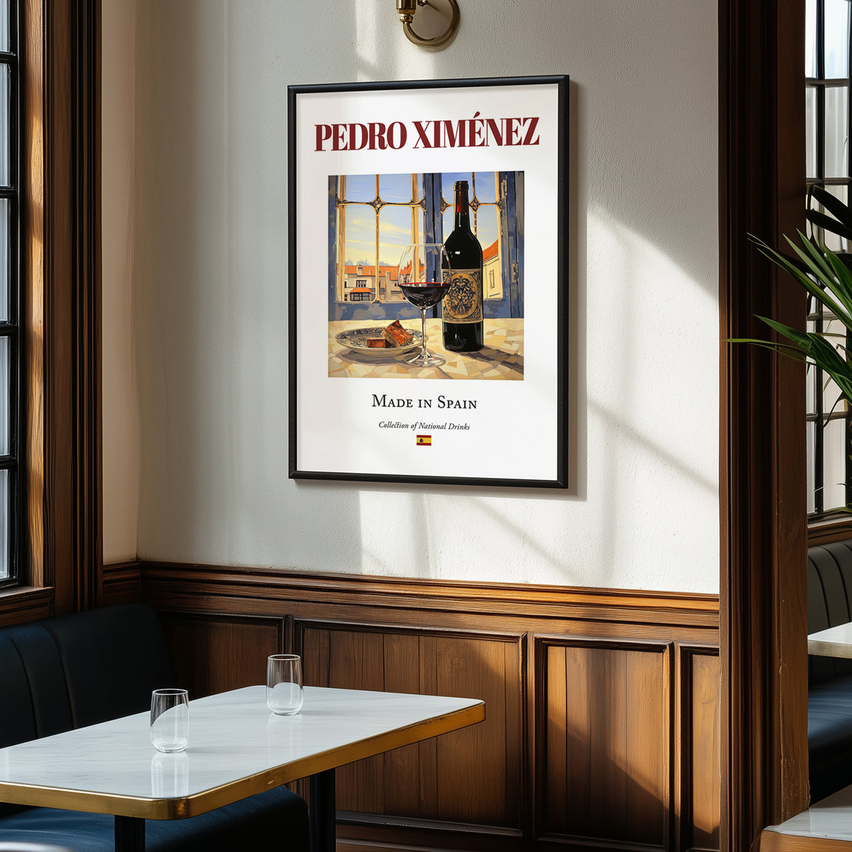 Pedro Ximénez – Spanish Dessert Wine, Tasting Room Wall Decor, clean layout with no caption