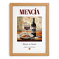 Mencía – Spanish Red Wine, Wine Bar Poster, set in oak frame