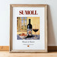 Sumoll – Spanish Red Wine, Tasting Room Poster, in wooden frame leaning on the floor