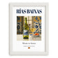 Rías Baixas – Spanish White Wine, Tasting Room Wall Decor, placed in minimal white frame
