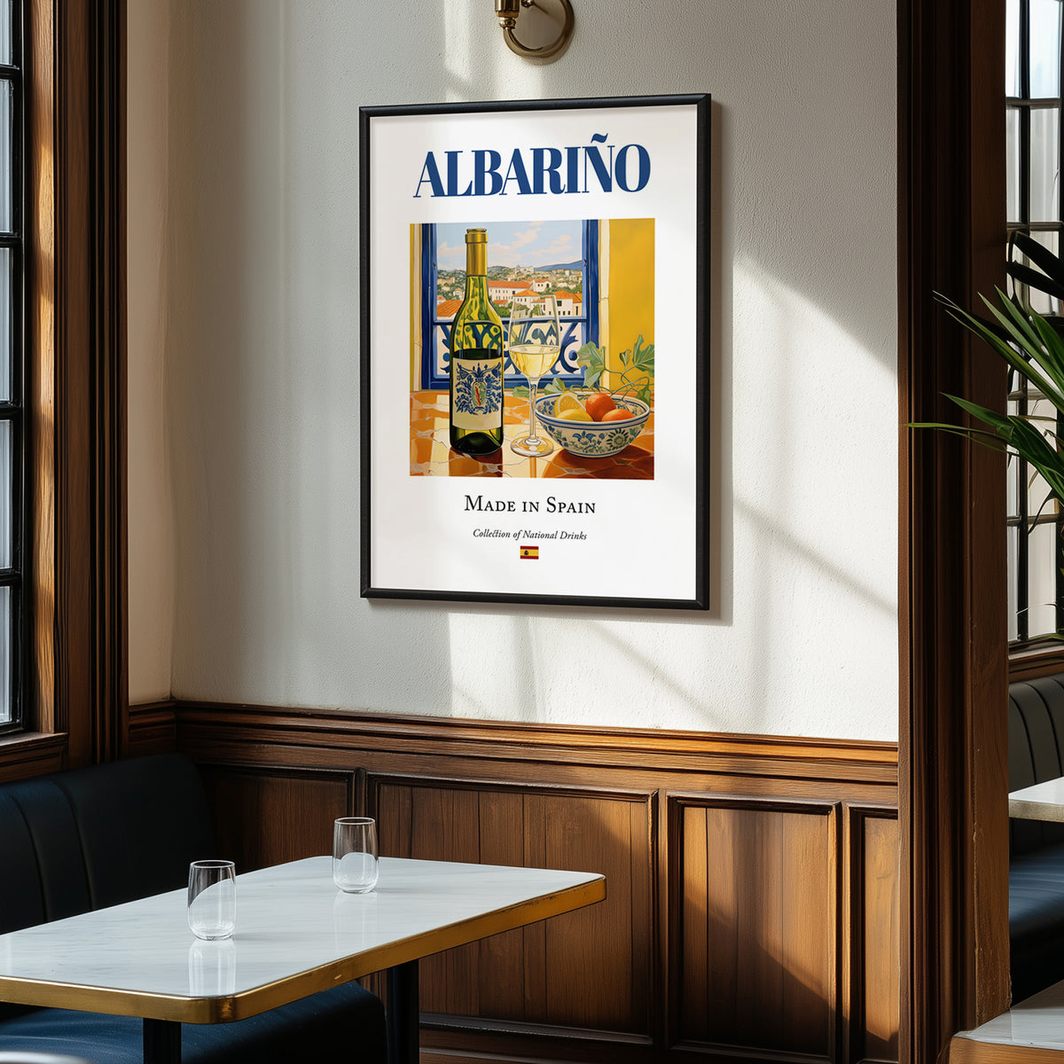 Albariño – Spanish White Wine, Vinoteca Wall Art, clean layout with no caption