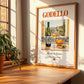 Godello – Spanish White Wine, Vinoteca Still Life, no-text version framed in wood
