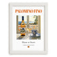 Palomino Fino – Spanish White Wine, Vineyard Terrace Print, placed in minimal white frame