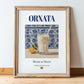 Orxata – Spanish Beverage Drink, Cocktail Lounge Poster, in wooden frame leaning on the floor