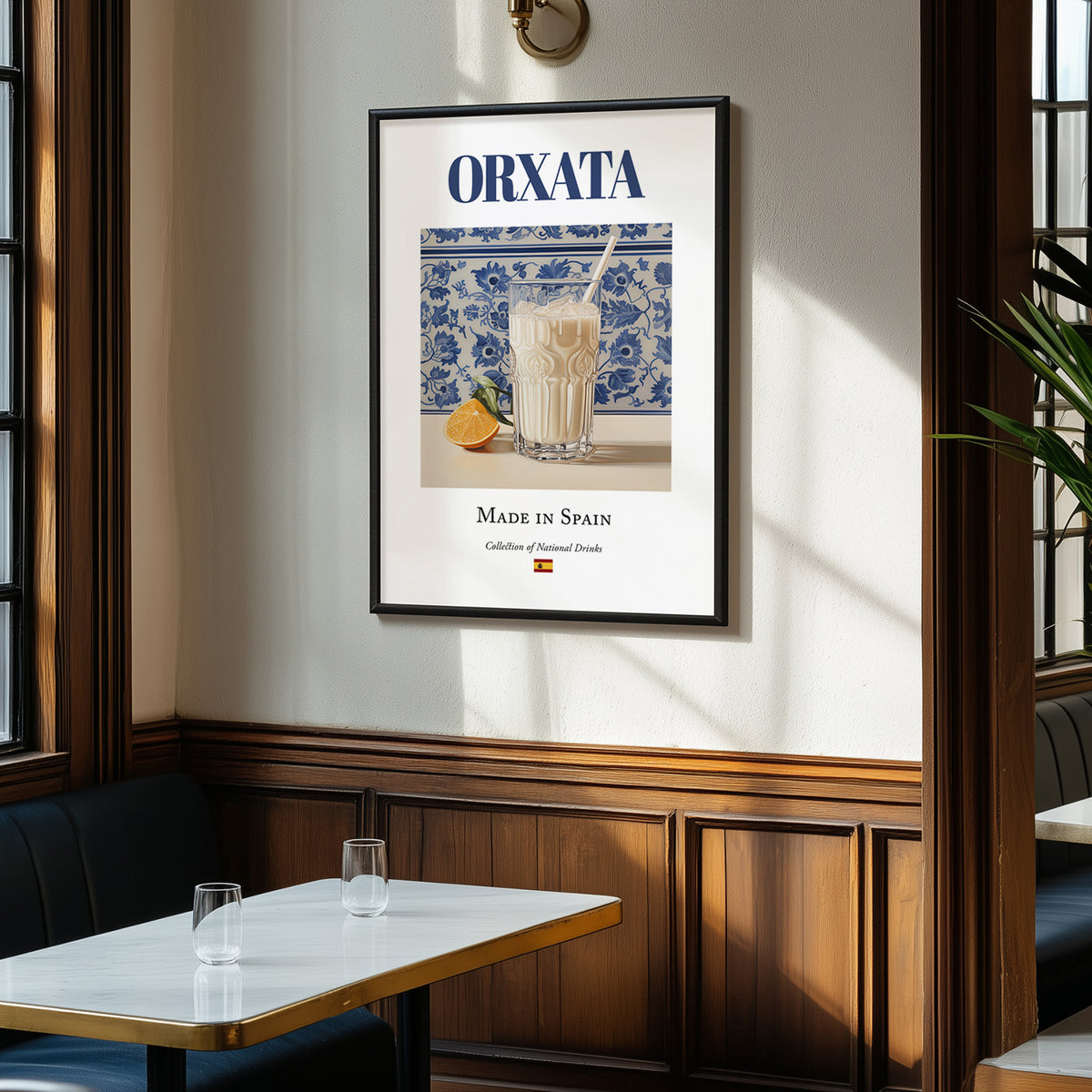 Orxata – Spanish Beverage Drink, Cocktail Lounge Poster, clean layout with no caption