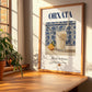 Orxata – Spanish Beverage Drink, Cocktail Lounge Poster, no-text version framed in wood