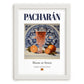 Pacharán – Spanish Liqueur Drink, Jazz Bar Poster, placed in minimal white frame
