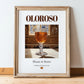 Oloroso – Spanish Dessert Wine, Vinoteca Art, in wooden frame leaning on the floor